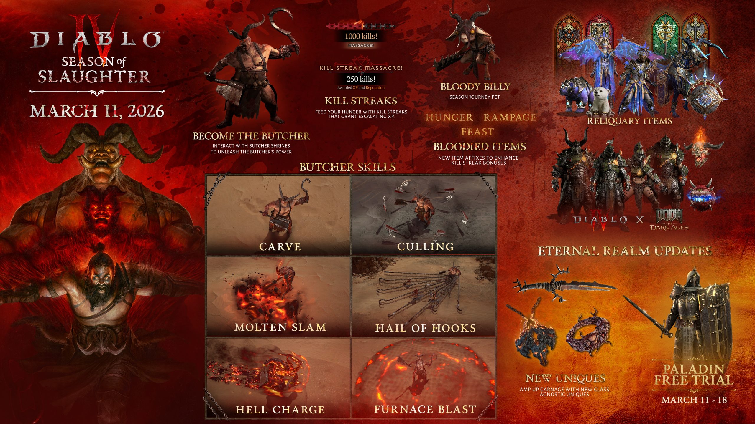 Un graphique promotionnel pour Diablo IV : Season of Slaughter