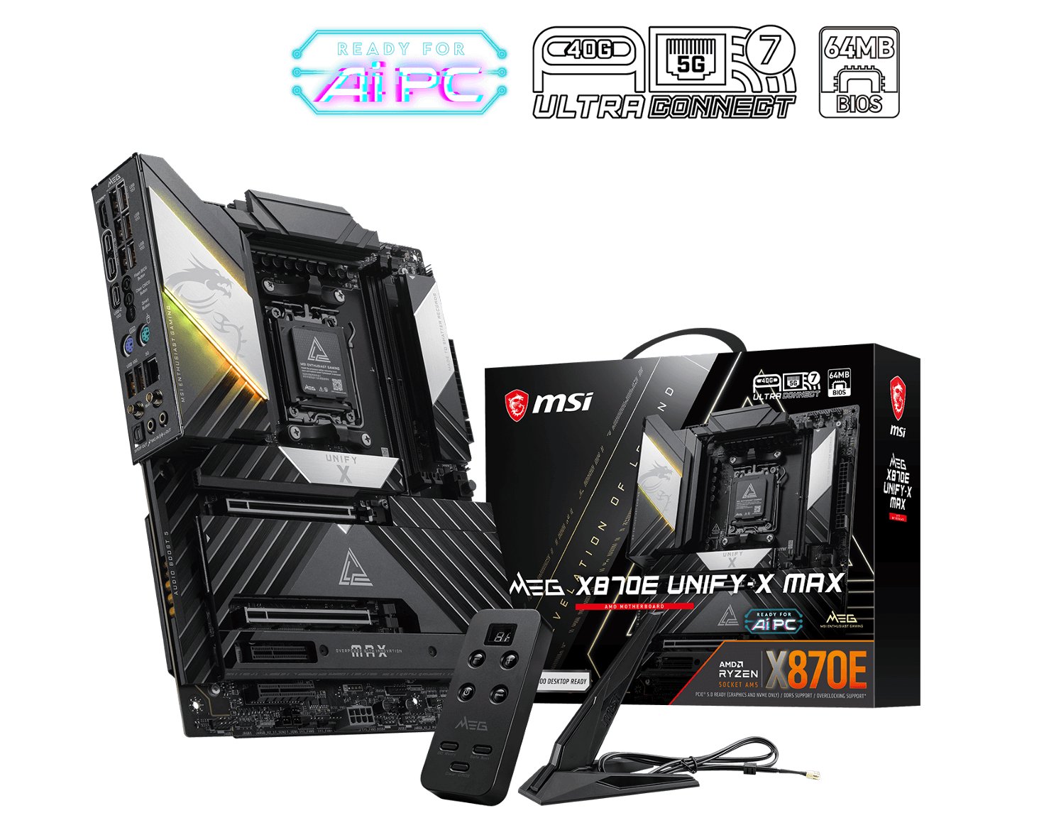 MSI MEG X670E Unify-X Max avec support pour AMD Ryzen 7000 Series.