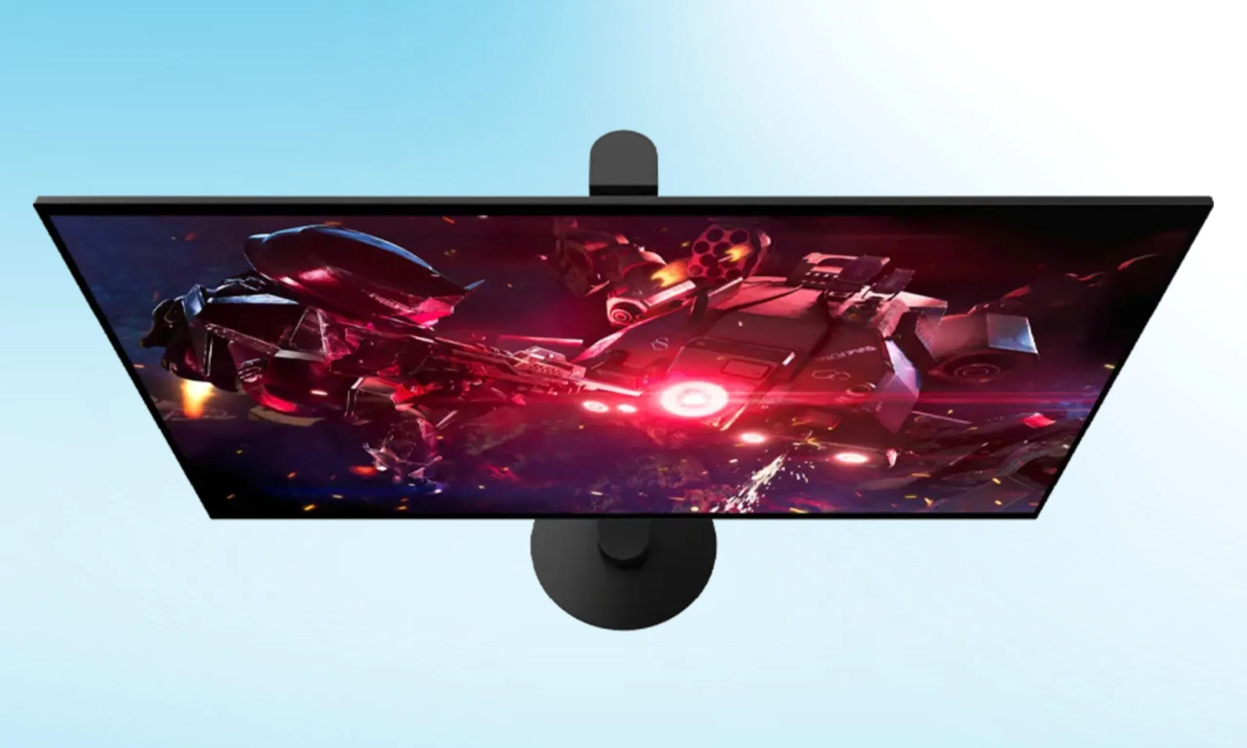 Top profile of the Sony OLED high refresh rate gaming monitor.