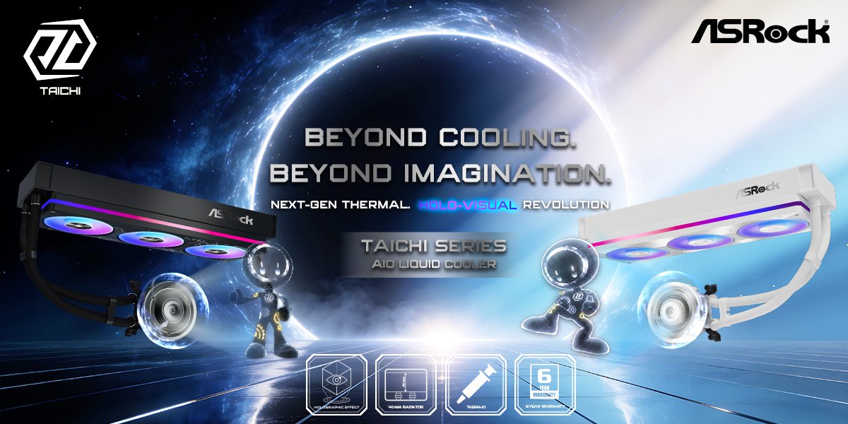 Watercooling ASRock Taichi AQUA en versions noire et blanche.