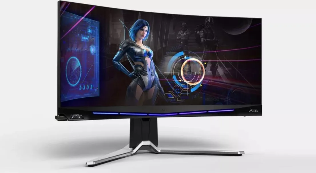 MSI curved display.