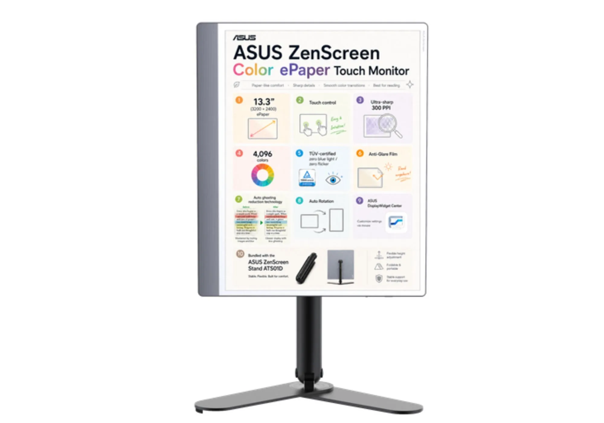 Moniteur portable ZenScreen Color ePaper d'Asus
