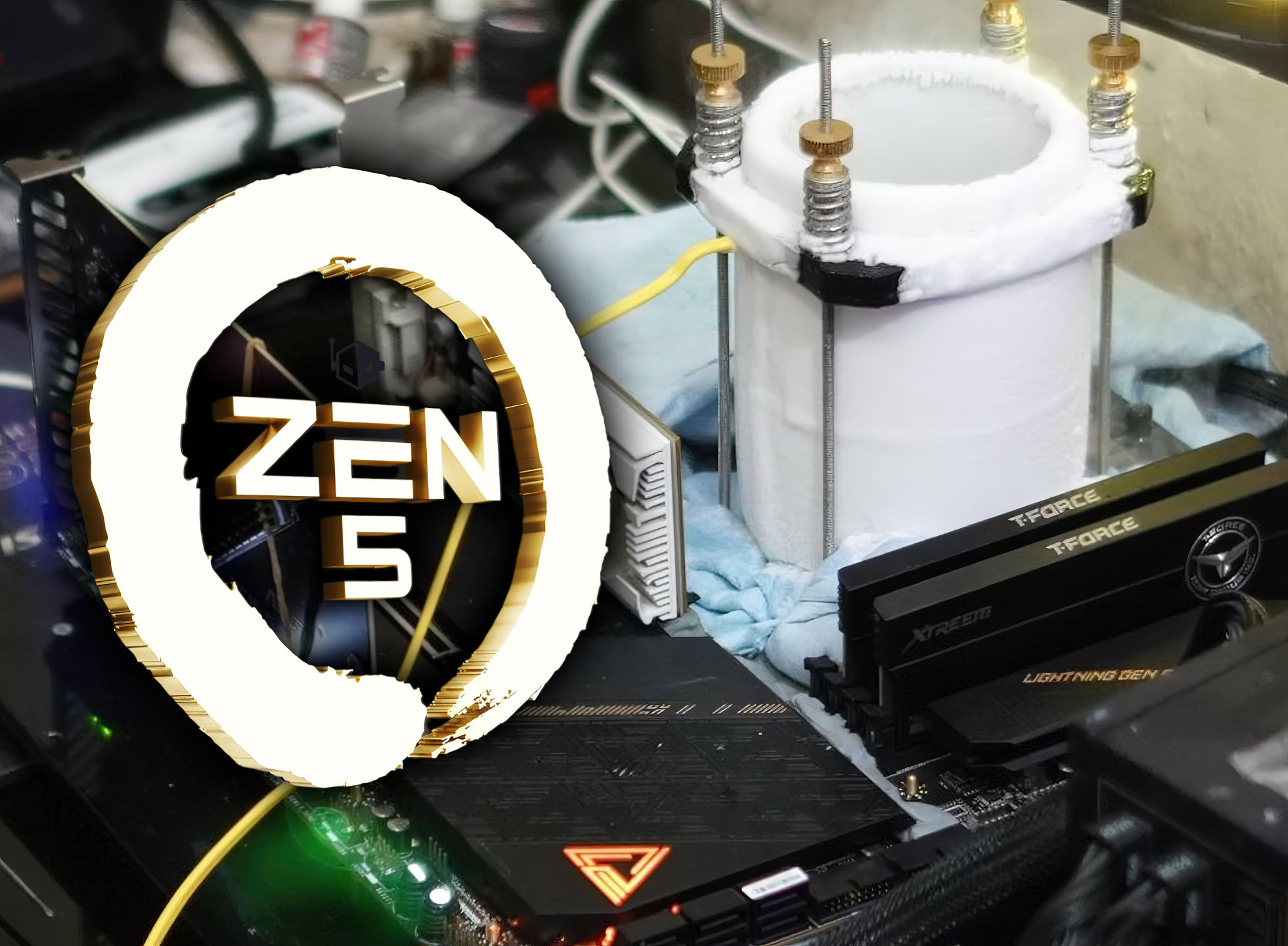 Le processeur AMD Ryzen 5 9600X overclocké à 7 GHz.