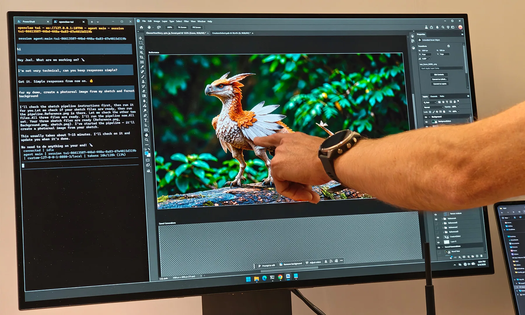 Autre démonstration de génération d'image avec RTX Spark au Computex 2026