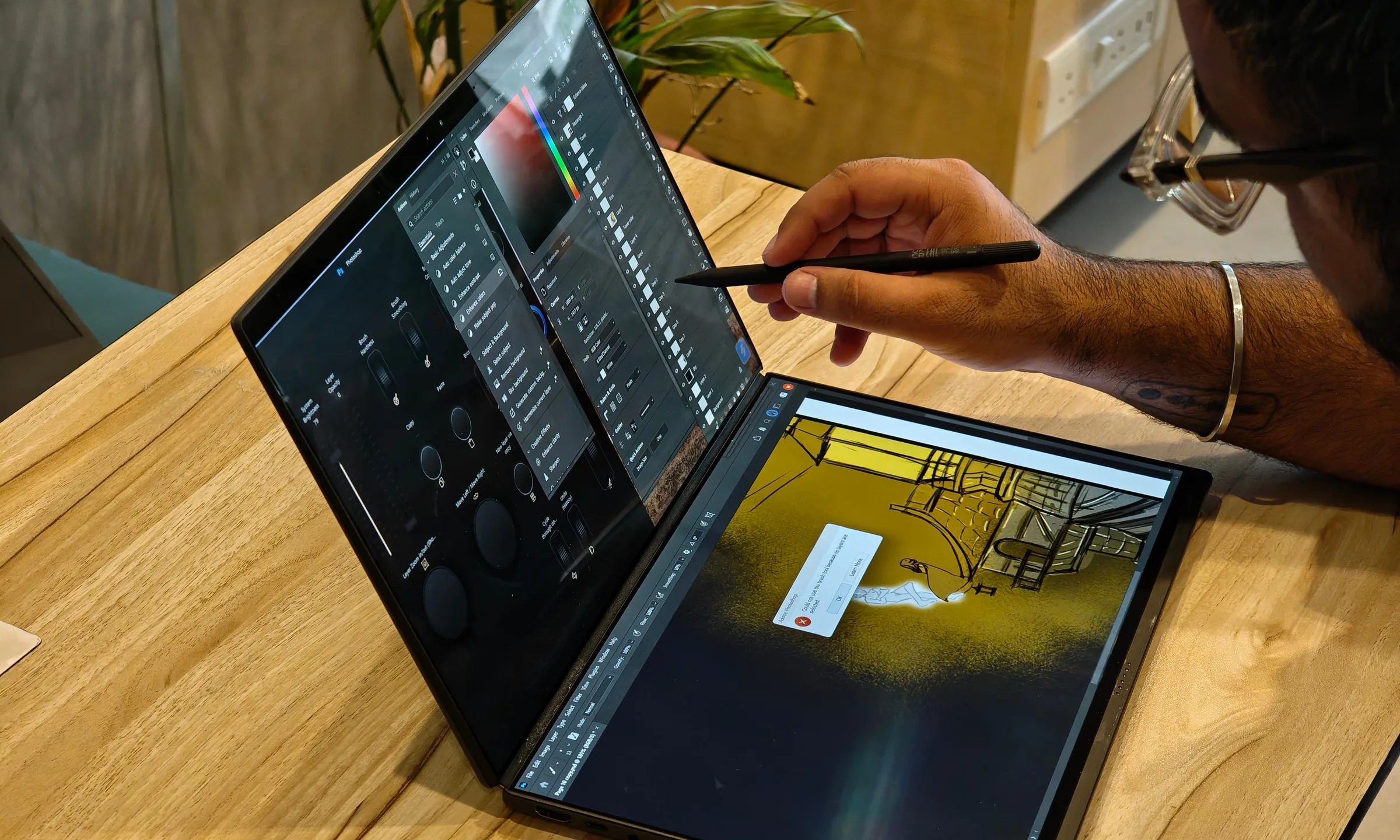 ASUS Zenbook Duo being used with the ASUS Pen 2.0