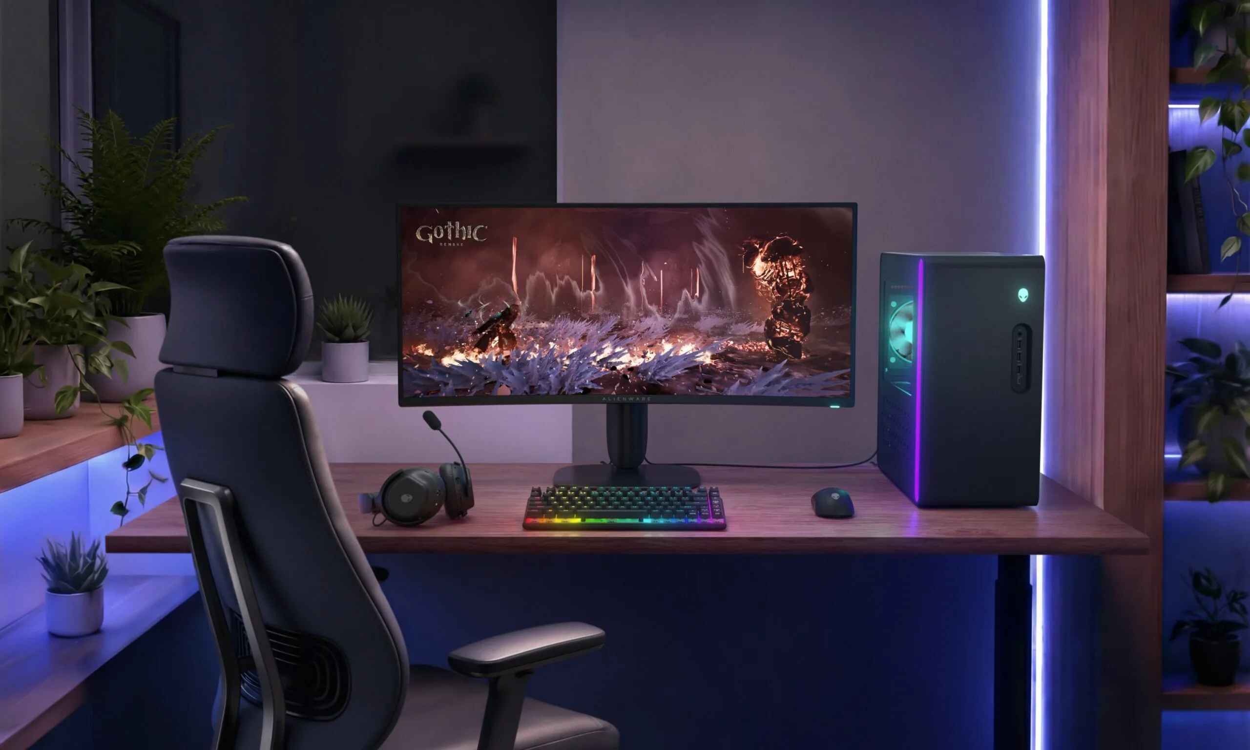 Alienware AW3426DWM VA monitor on a desk