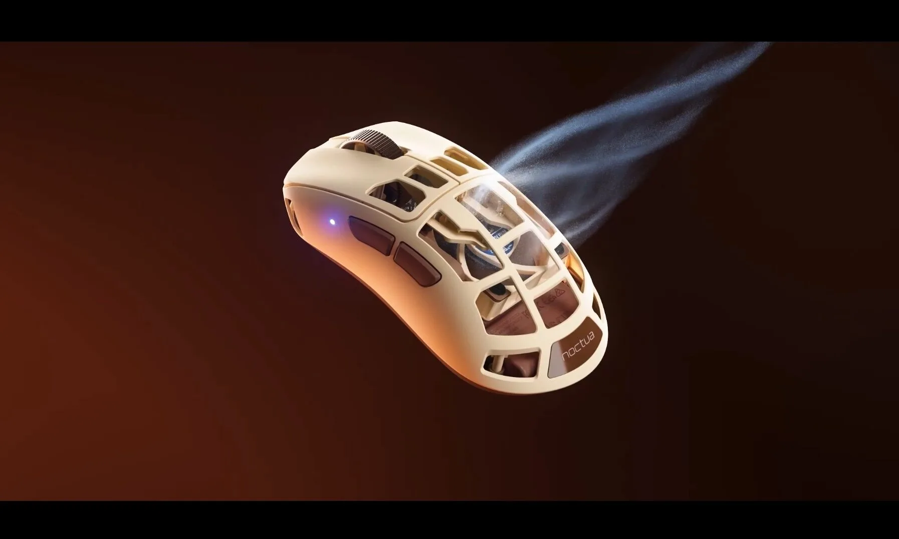 Visualisation du flux d'air de la souris Pulsar Feinmann F01 Noctua Edition