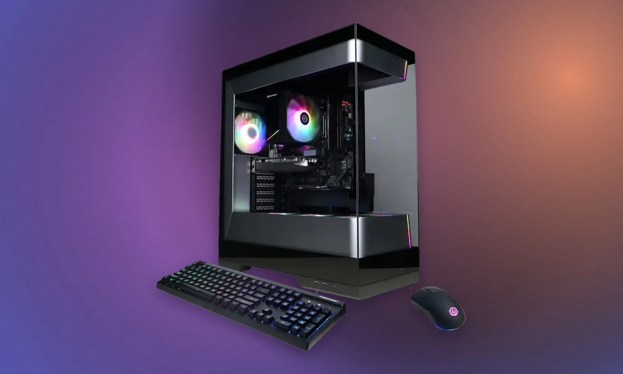 PC de bureau avec éclairage RGB