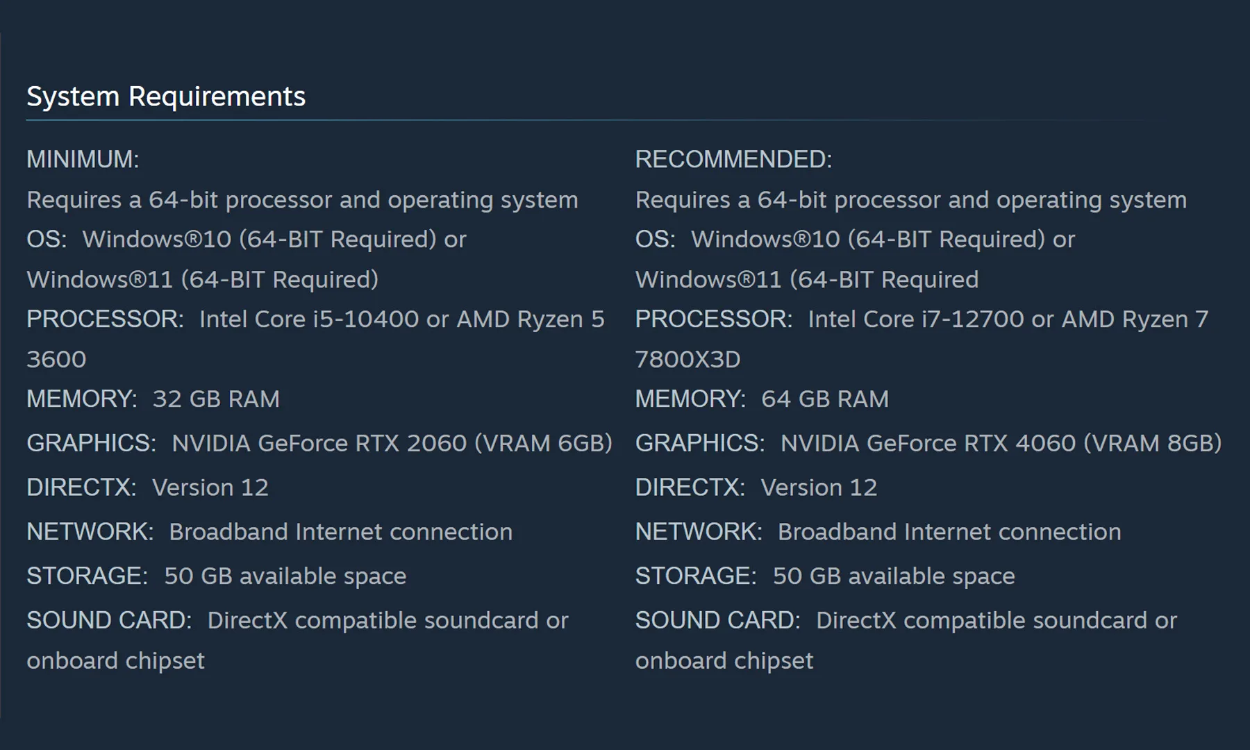Configuration système recommandée pour Cinder City sur Steam