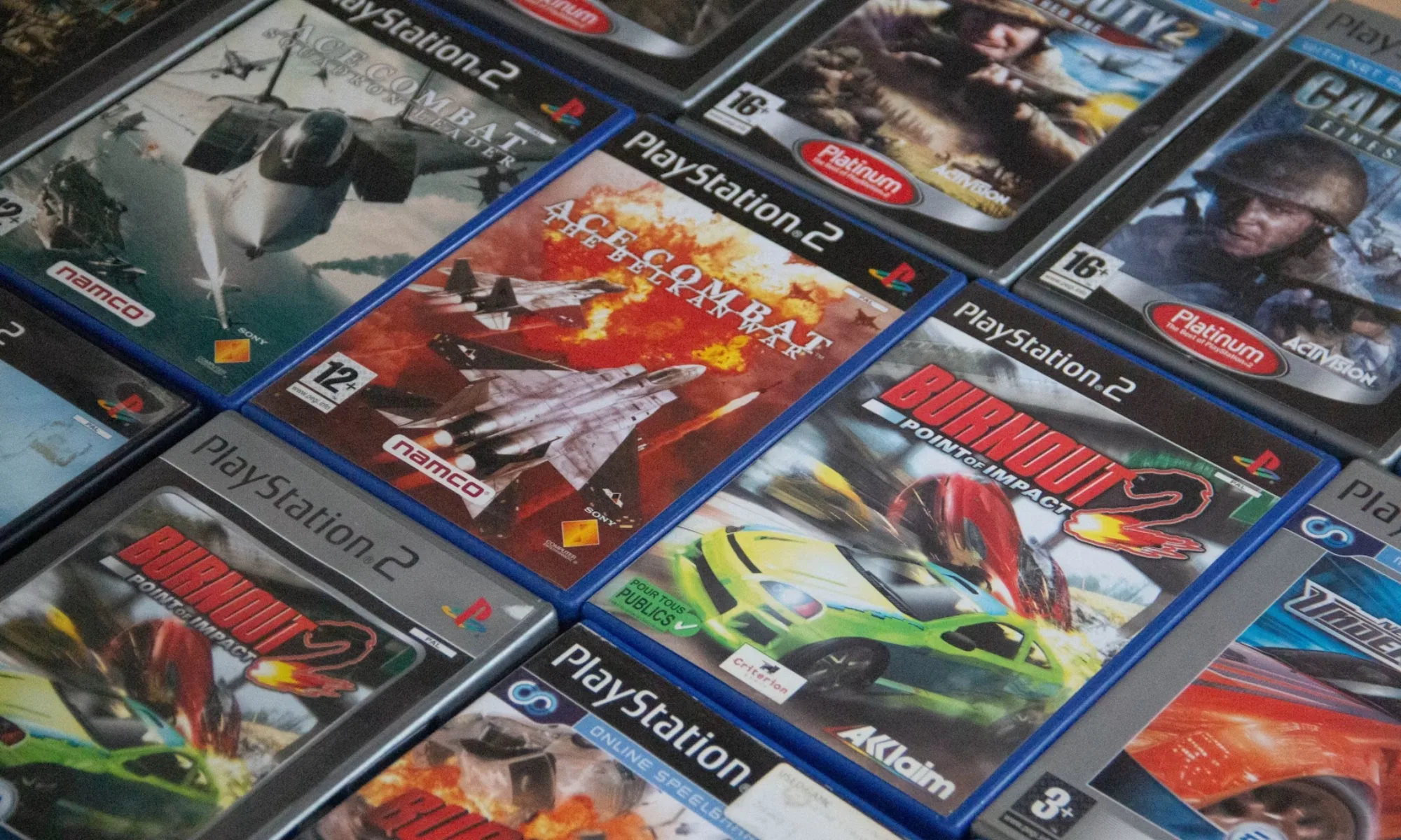 Illustration d'une pile de disques de jeu PlayStation
