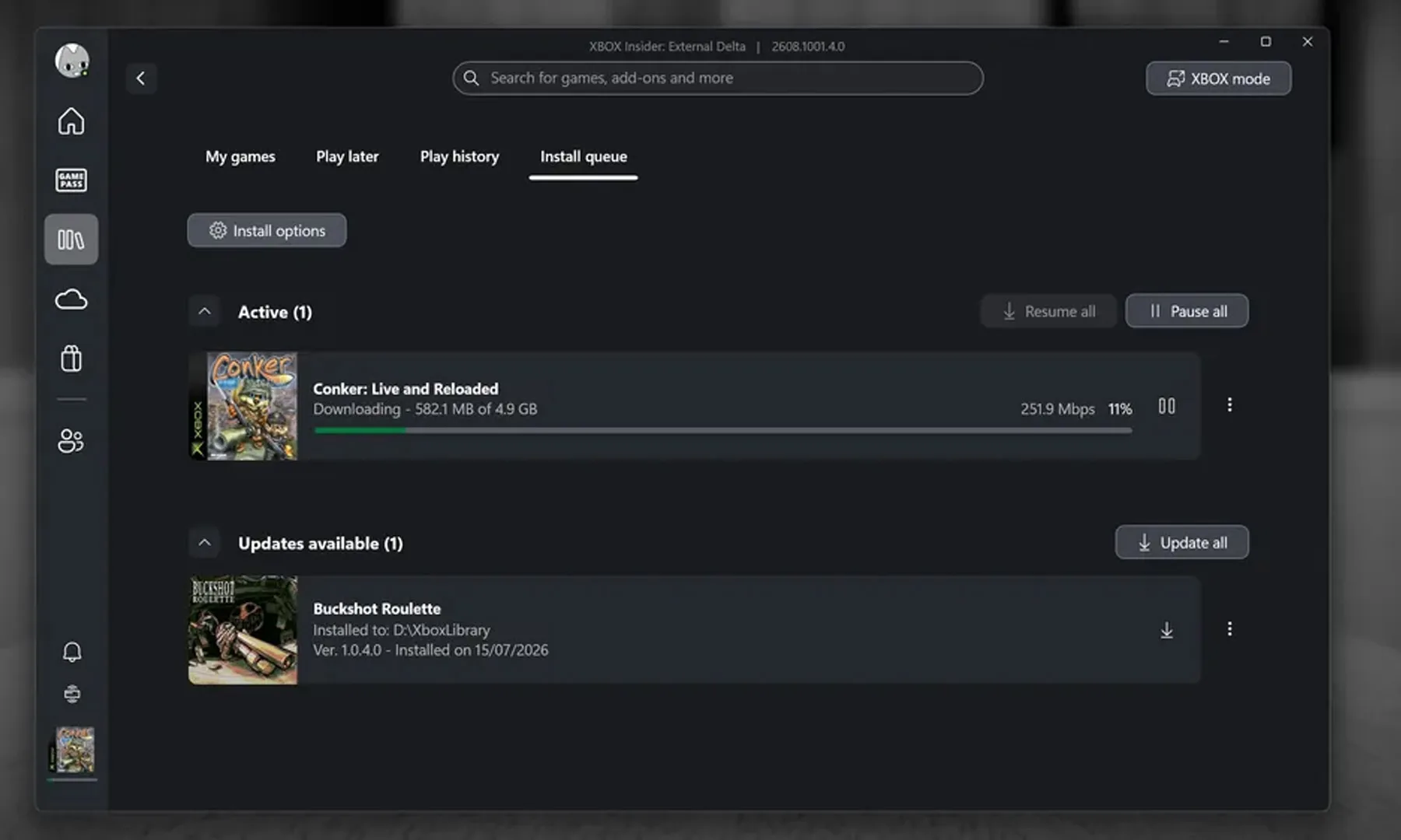 Xbox App Download Speeds
