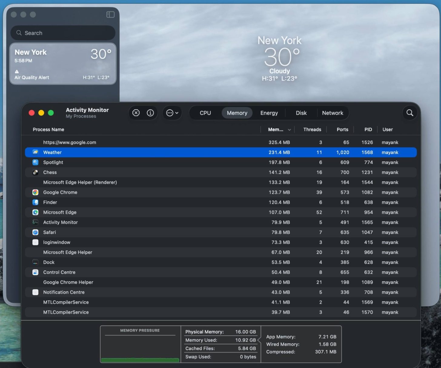 L'application Météo de Windows 11 peut consommer jusqu'à 1,5 Go lors de l'exécution de tâches, peut-être plus