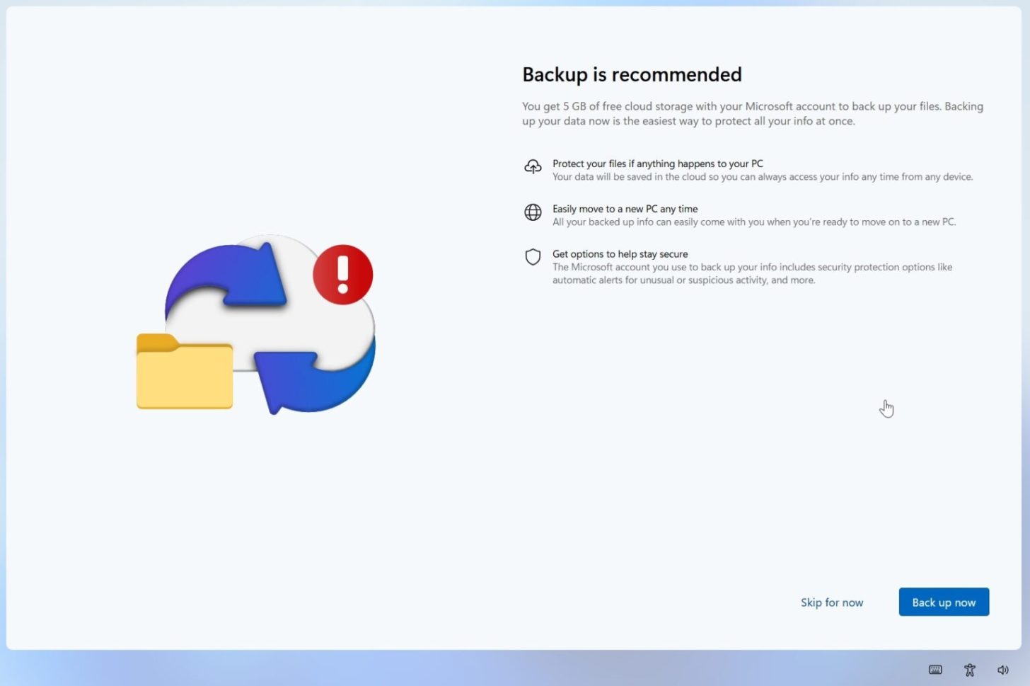 Windows 11 commence à guérir alors que Microsoft permet de refuser la sauvegarde OneDrive