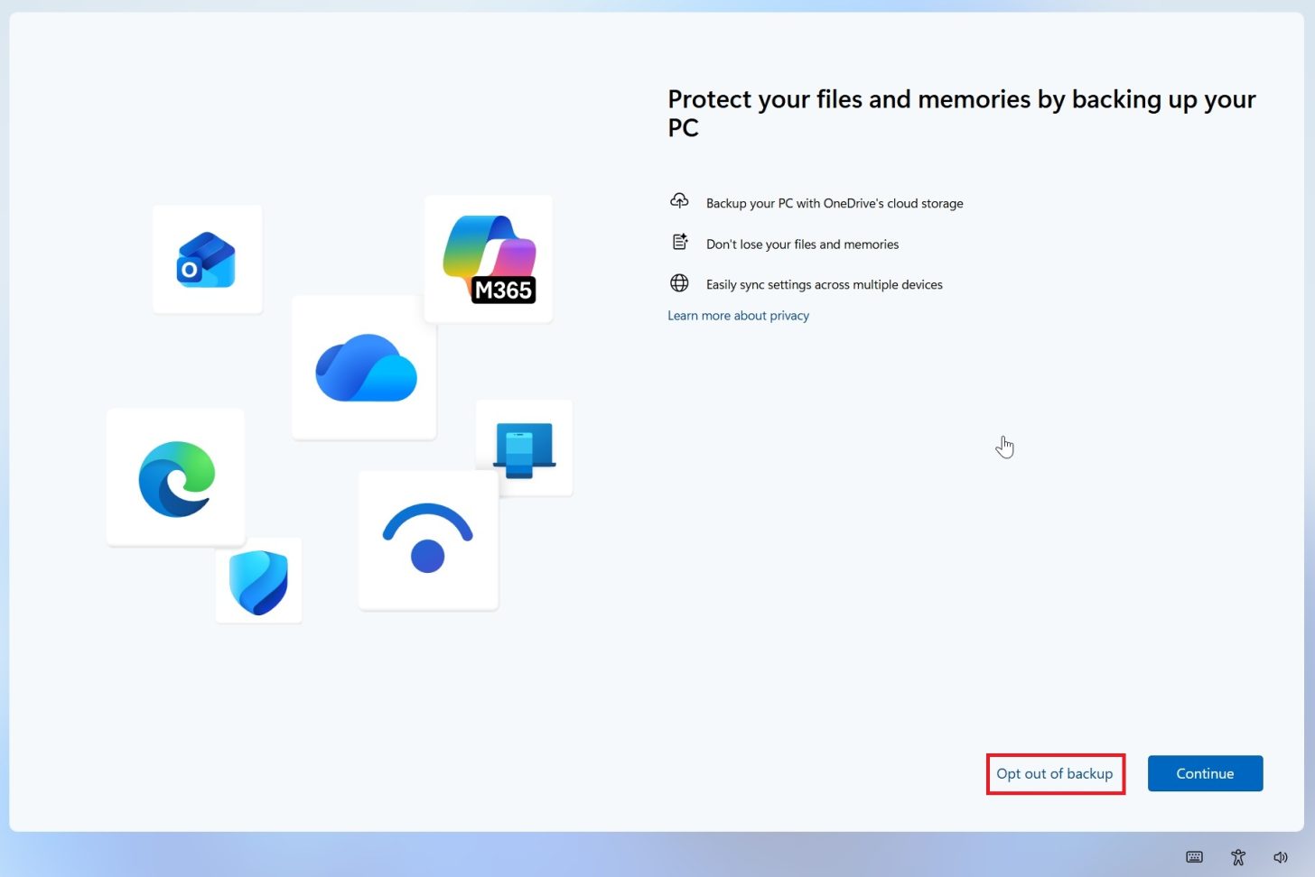 Windows 11 commence à guérir alors que Microsoft permet de refuser la sauvegarde OneDrive