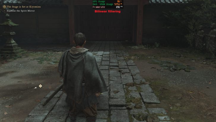 Comparaison visuelle avec le filtrage bilinéaire activé dans Onimusha.
