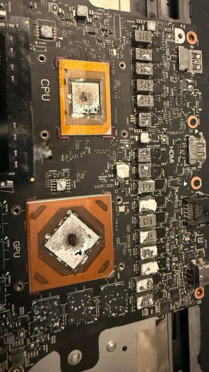 Application de PTM7950 sur un portable ASUS ROG STRIX G15 Advantage Edition