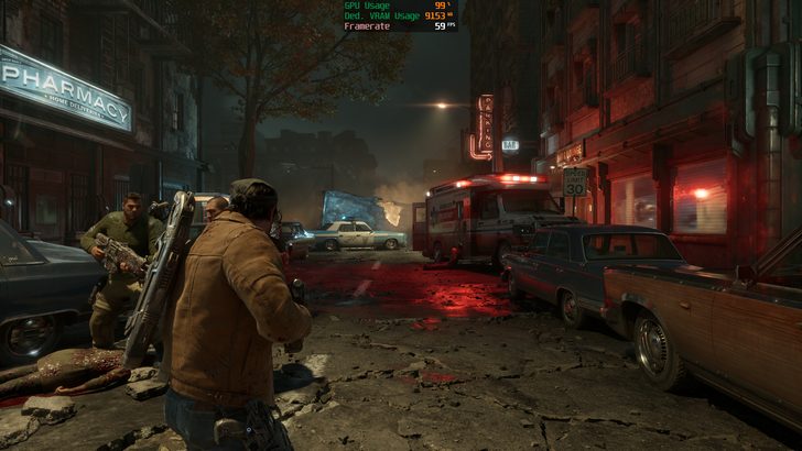 Scène du jeu avec tous les effets de post-traitement désactivés.